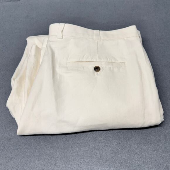 Brooks Brothers Other - Brooks Brothers Pants White Linen Cotton Coastal Straight Mens 40x32 ACTUAL